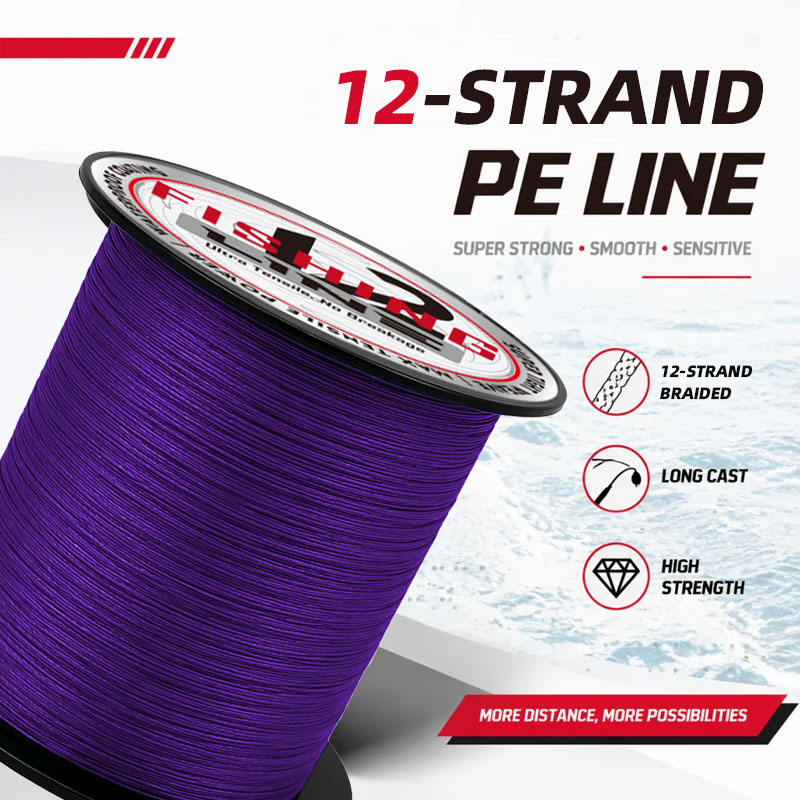 Tippet Line - PE Schnur X12 Stränge Geflochtene Angelschnur